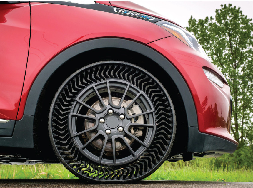 Нема повеќе дупнати гуми - Michelin претставува безвоздушно решение за автомобили!